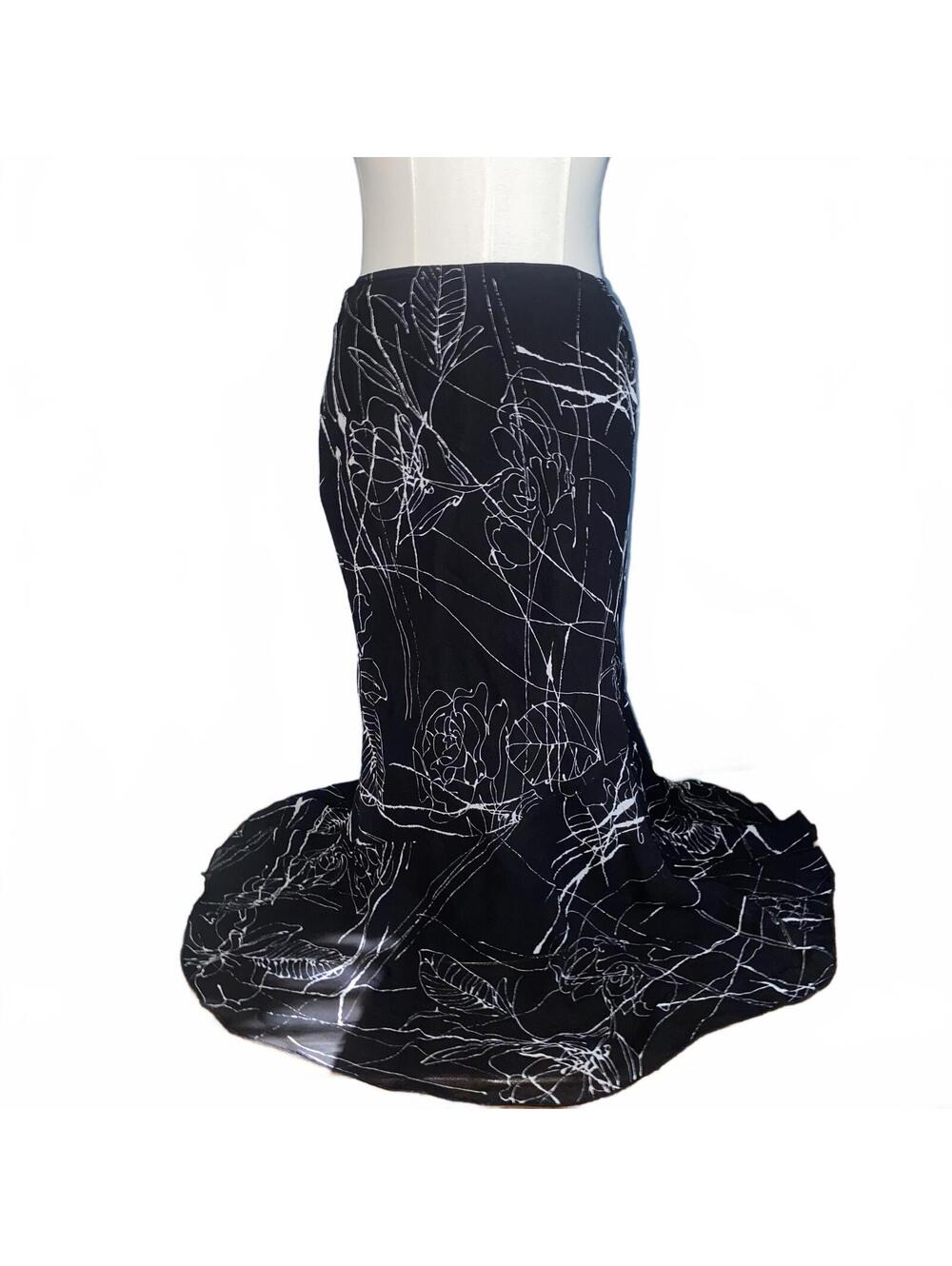Goth Whimsigoth Sheer Maxi Skirt Black Mesh Fairycore Grunge Size Small Style